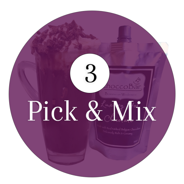 3 hot chocolate pick mix